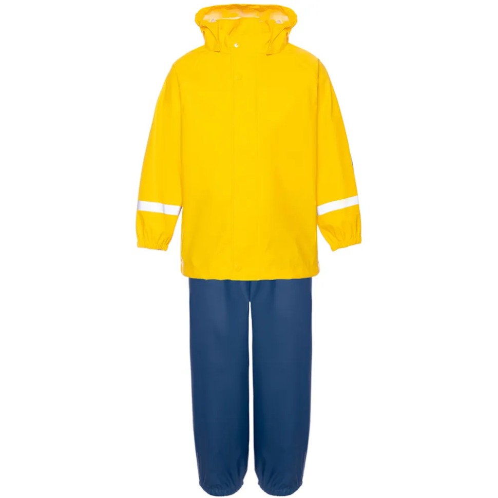 Детский непромокаемый комплект BJÖRKA: ветровка и брюки, цвет желто-синий