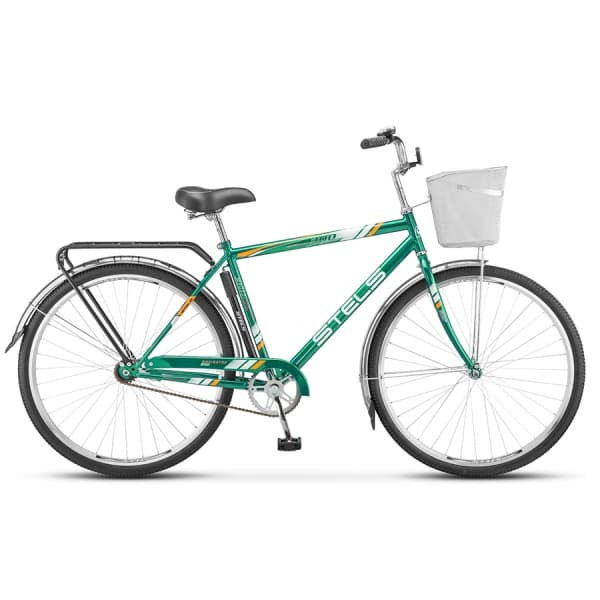 Велосипед гибрид Stels Navigator 28" 300 Gent Z010/Z011 (с корзиной) (LU085341), зеленый