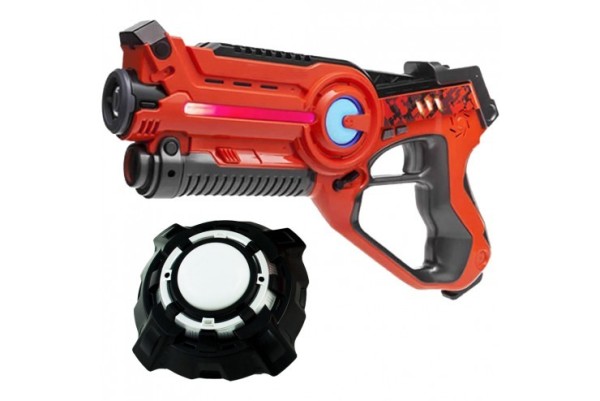 Игровой набор лазертаг для детей Wineya "Лазерный пистолет и мишень" на батарейках W7001U-Red