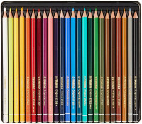 Набор цветных карандашей с тонким грифелем Stabilo Original для графиков, художников 24 цвета металлический футляр