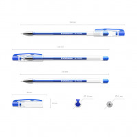 Ручка гелевая ErichKrause® G-Point, цвет чернил синий (в коробке по 12 шт.)
