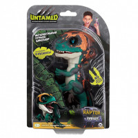 Интерактивный динозавр Фури, темно-зеленый с бежевым 12 см