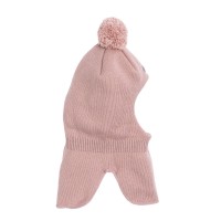 Шапка-шлем детский BJÖRKA для девочки, цвет пыльно-розовый