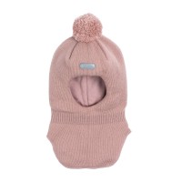 Шапка-шлем детский BJÖRKA для девочки, цвет пыльно-розовый