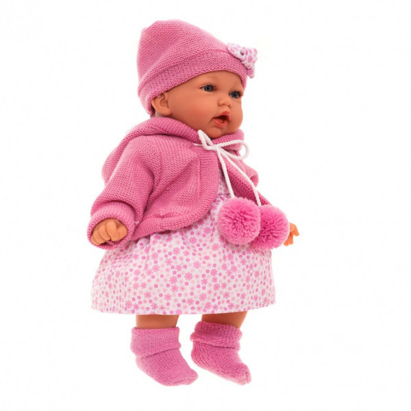 Кукла озвученная Азалия в ярко-розовом, 27 см, говорит/смеётся, мягконабивная