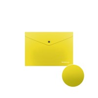 Папка-конверт на кнопке пластиковая ErichKrause® Glossy Neon, полупрозрачная, A5+, ассорти (в пакете по 12 шт.)