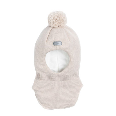 Шапка-шлем детский, цвет молочный