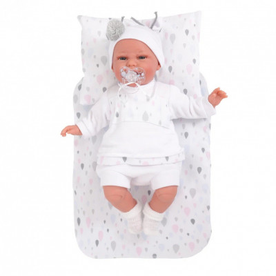 Кукла Пенелопа в белом, озвученная (детский лепет), 34 см