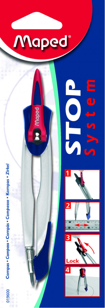 STOP SYSTEM Циркуль металлической с фиксацией штанг, с грифелем