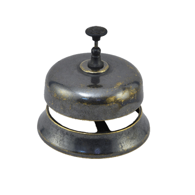 Звонок настольный  "Секретарский",  диаметр 9 см антик