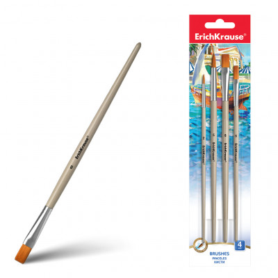 Кисти ErichKrause® для акварели и гуаши (синтетика)