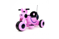 Детский электромотоцикл, цвет розовый