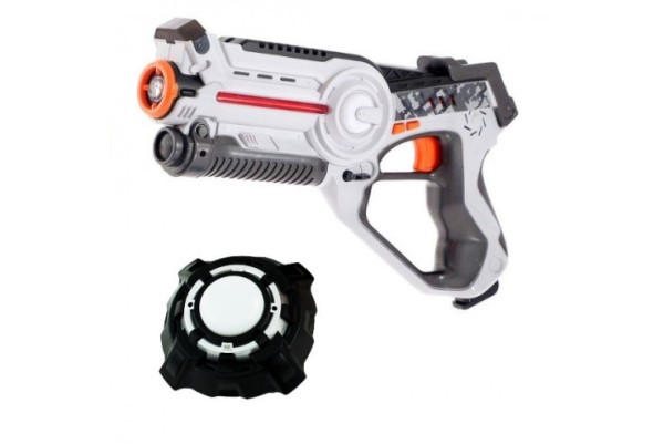 Игровой набор лазертаг для детей Wineya "Лазерный пистолет и мишень" на батарейках W7001U-White