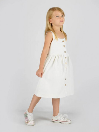 Сарафан для девочки Дейзи NÖLEBIRD, цвет белый
