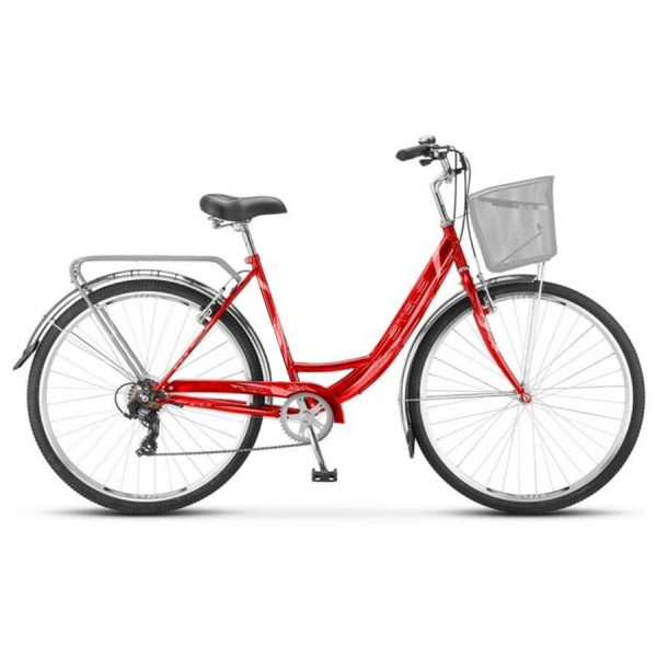 Велосипед гибрид Stels Navigator 28" 395 Z010 красный (с корзиной) (LU089103)
