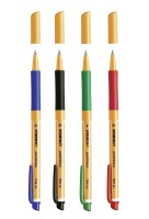 Ручка Stabilo Point Visco, 4 цветов, в пластиковом футляре: синий, черный, красный, зеленый, 0,5 мм