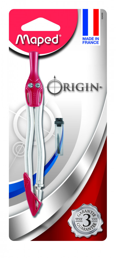 PROTECT Циркуль с грифелем 2 мм, с мягким держателем, максимальный диаметр 25...