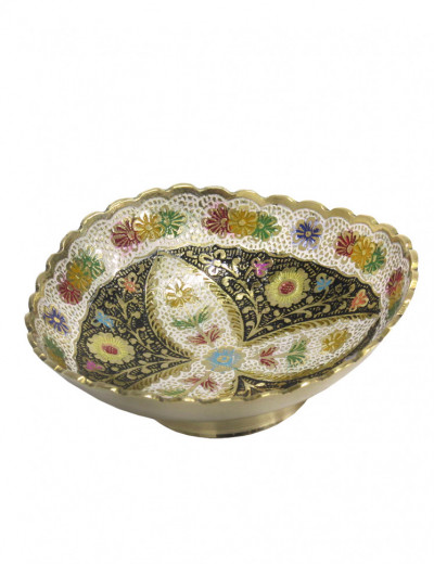 Конфетница - блюдце, латунь, диаметр 11 см, Индия