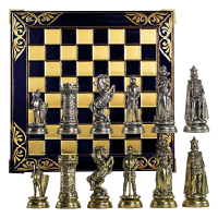 Шахматы сувенирные "Мария Стюарт", 38 х 38 см, фигуры золото-серебро 7 см
