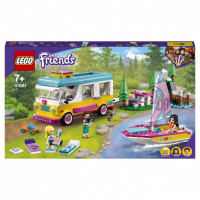 Детский конструктор Lego Friends "Лесной дом на колесах и парусная лодка"