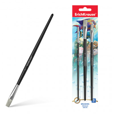 Кисти ErichKrause® для акварели и гуаши (щетина)