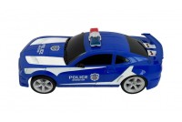 Робот трансформер Полицейский на пульте управления со световым и звуковым управлением,  цвет голубой
