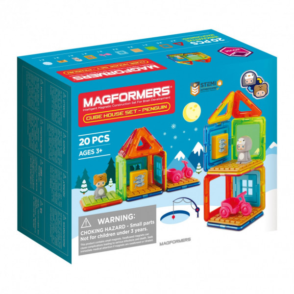 Магнитный конструктор MAGFORMERS Cube House Penguin 20 дет. 705018