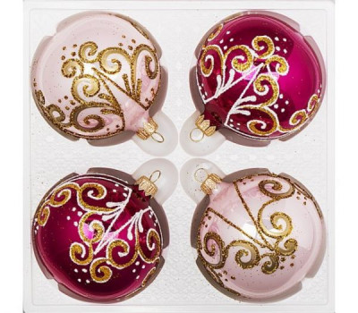 Набор Позитив, 4х85 мм, бордово-розовый, Елочка