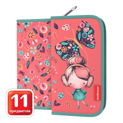 Пенал-книжка с наполнением ErichKrause® 110x205x25мм Autumn Walk