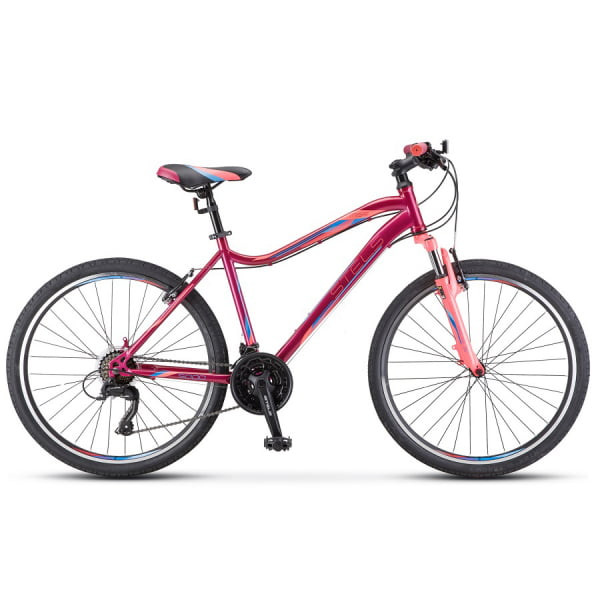 Велосипед гибрид Stels Miss-5000 V K010 вишнёвый/розовый (LU096275)