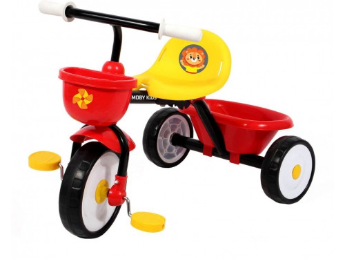 Велосипед 3 колесный складной Primo Львенок, красно-желтый