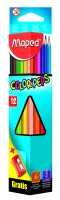 Цветные карандаши 12 цветов в картонном футляре+точилка