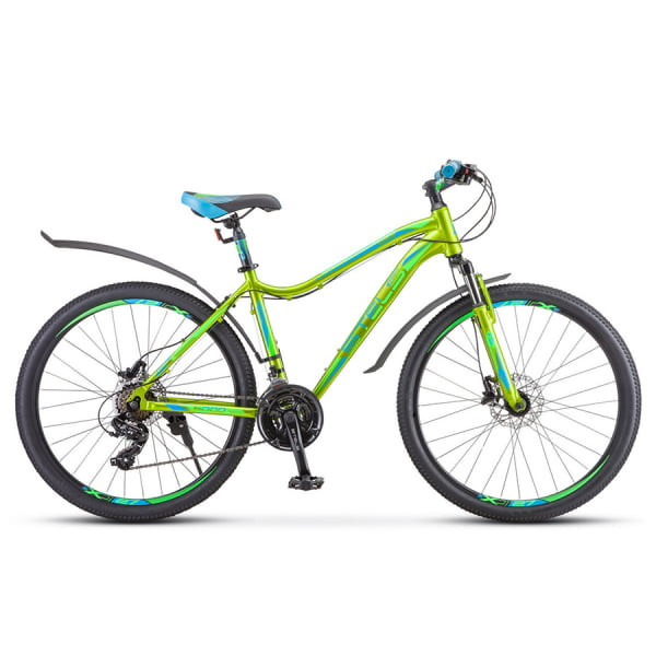 Велосипед гибрид Stels Miss-6000 D V010 жёлтый/зелёный