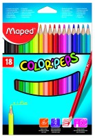 Цветные карандаши 18 цветов в картонном футляре