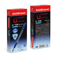 Ручка шариковая ErichKrause® U-109 Classic Stick&Grip 1.0, Ultra Glide Technology, цвет чернил синий (в коробке по 12 шт.)