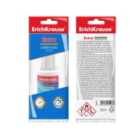 Корректирующая жидкость с кисточкой ErichKrause® Extra, 20г (в пакете 1 шт.)