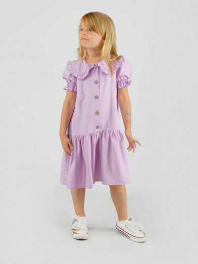 Летнее платье для девочки от 3 до 7 лет, лиловый цвет