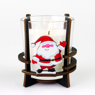 Новогодняя аромасвеча в стакане "Санта"