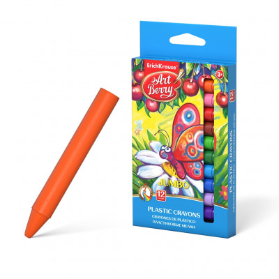 Пластиковые мелки ArtBerry® Jumbo 12 цветов