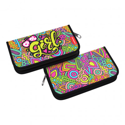Пенал-книжка без наполнения ErichKrause® 110x205x25мм Cool Girl
