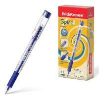 Ручка гелевая ErichKrause® Spiral, цвет чернил синий (в коробке по 12 шт.)