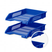 Лоток для бумаг пластиковый ErichKrause® Classic, синий