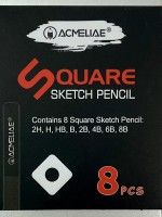 Набор чернографитных карандашей ACMELIAE 8 твердостей (2H,H,HB,B,2B,4B,6B,8B) в металле