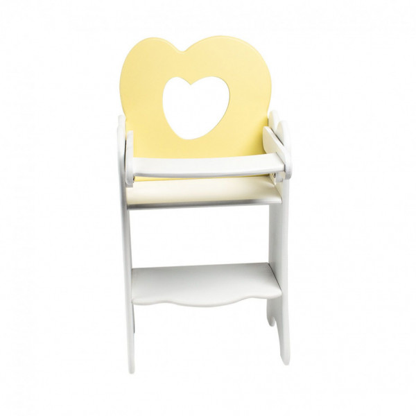 Кукольный стульчик для кормления Мини, цвет: нежно-желтый