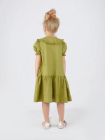 Платье для девочки, цвет оливковый