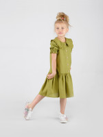 Платье для девочки Сэнди NÖLEBIRD, цвет оливковый