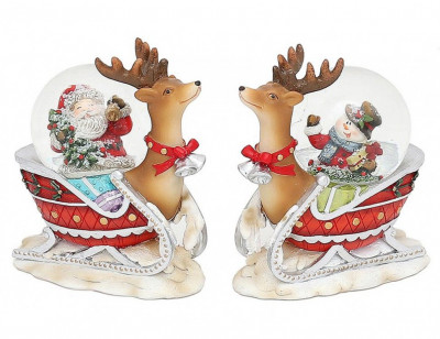 Снежный шар Волшебство в санях- санта