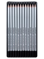 Набор чернографитных карандашей ACMELIAE 12 твердостей (2H,H,F,HB,B,2B,3B,4B,5B,6B,7B,8B) в металле