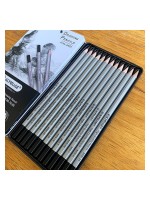 Набор чернографитных карандашей ACMELIAE 12 твердостей (2H,H,F,HB,B,2B,3B,4B,5B,6B,7B,8B) в металле
