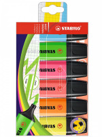 Набор текстовыделителей Stabilo Boss Original 6  цветная упаковка: желтый, синий, зеленый, красный, оранжевый, розовый 2-5 мм, блистер